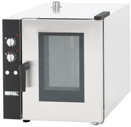 Buffalo CU768 Commercial Convection Oven with Humidity, 5 x GN 1/1 | Delivers rapid, uniform heat distribution across multiple versatile pans built for heavy-duty professional kitchens.
