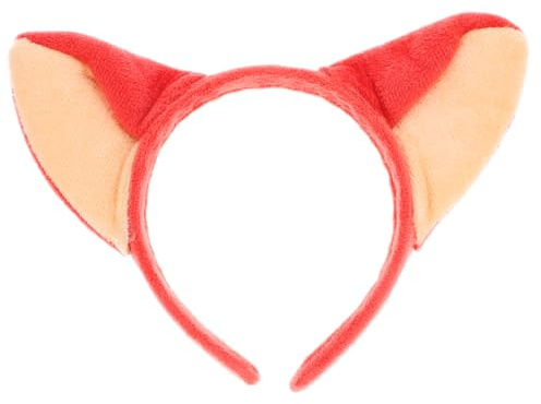 SAFIGLE Plüsch Haarreif mit Festlicher Atmosphäre mit Braunen Fuchsohren Wunderschöner Tragbares Ohrstirnband für Mädchen und Babys für Halloween und Partys
