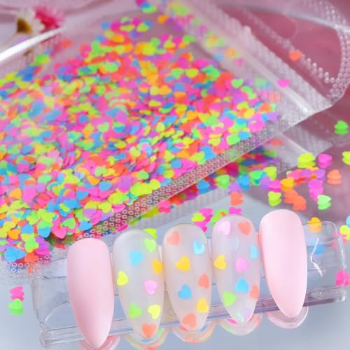 3pcs Nail Glitter Set, helle matte und glänzende Farben für DIY Nageldesigns - Herzen, Kreise, Schmetterlinge, Glitterfolien, 3MM Glitter für Gel und Acrylnägel.