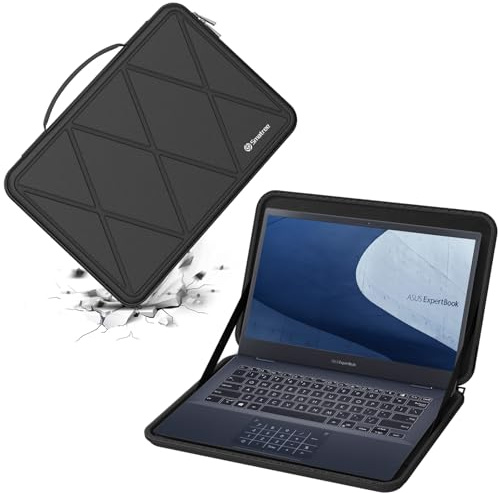 Smatree Laptop Hartschalenhülle aus Eva kompatibel mit 15,3 Zoll Lenovo Yoga Slim 7i Aura Edition Laptop,15,6 Zoll ASUS Vivobook S 15 S5507 Copilot+PC wasserabweisend und stoßfest Bag (X8267T)