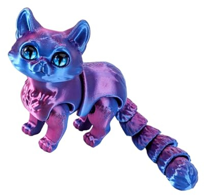 Xanorrg Artikulierte Kätzchen Zappeln Spielzeug Spaß Stressablebnis Für Heimbüro Oder Reisen Farbenfrohe Gedruckte Design Movable Joint Cats