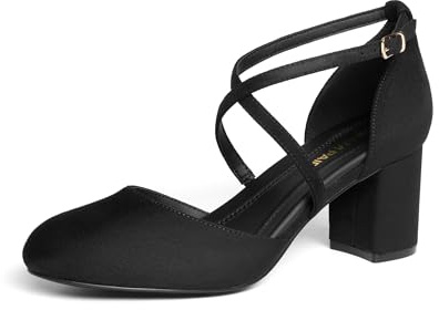 DREAM PAIRS Damen Pumps Elegant Bequem Schuhe,Size 43,Schwarz-Wildleder