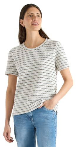 Damen Kurzarm Shirt mit Rundhals und Struktur