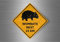 Akacha Aufkleber Sticker Auto Sign Achtung australien straÃŸenschild Wombats