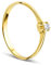 Orovi Damen Verlobungsring Gold Solitärring Diamantring 9 Karat (375) Brillanten 0.05crt GelbGold Ring mit Diamanten Ring Handgemacht in Italien