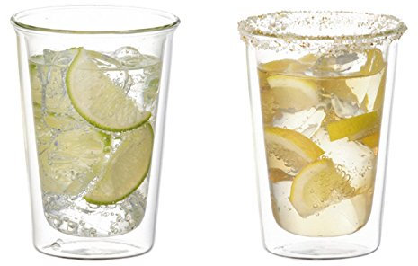 Set mit 2 doppelwandigen Cocktailgläsern – Kinto Cast – 290 ml (Japan Import)