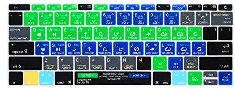HRH Serato DJ Hotkey Silicone Keyboard Cover Skin for MacBook Pro 13 A1708 A1988 No Touch Bar 2018 2017 2016 Release and for MacBook 12 A1534 (2015)&A1931(2018) USA Layout Protective Skin