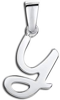 Amberta 925 Sterling Silber Anhänger - Personalisierte Charm Buchstaben für Damen und Männer - Symbole Kombinieren - Stil Y