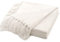 RECYCO Wohn und Kuscheldecke Chenille 127x152 mit Fransen, Quasten Weiss Weihnachten Decke Sofadecke Couchdecke Wohndecke Flauschig Weich für Sofa Couch Stuhl, Weiß