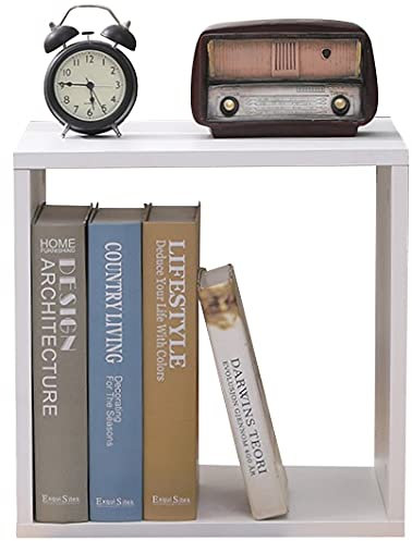Etnicart - Würfelregal Bücherregal weiß 35x30x35 cm MDF Holz Regal Design Büro Eingang Wohnzimmer regal weiß cube regal würfel regal, regal weiss, bücher regal dvd regal cd regal weiss