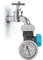 Einstellbares Wasserdruckregelventil G3 / 4 Zoll , 3 , 3 X 2 , 0 Zoll , mit Manometer , Gewächshaus Gartenbewässerungsregler , 140 Psi / 10 Bar Wasserdruck