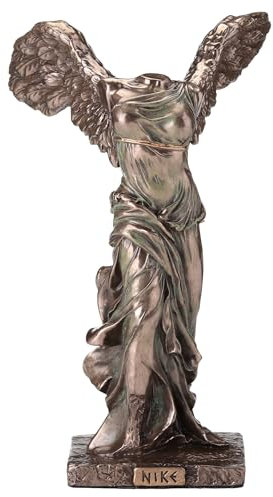 Veronese Design Nike of Samothrace Sammlerfigur aus kaltgegossenem Kunstharz, Bronze-Finish, 14 cm