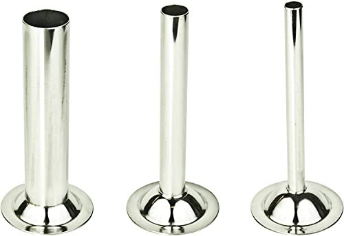 Wolfcut Wurstfülltrichter 3er-Satz, INOX, kompatibel mit Fleischwolf Delitech GF 70