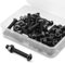 (30 Ensemble) M6 x 30mm Vis à tête bombée avec six pans creux et écrous Filetage complet en Acier au Carbone 10,9(Noir)