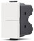 Doppio pulsante per tapparelle 10A 250V serie Joy 522B bianco compatibile con matix