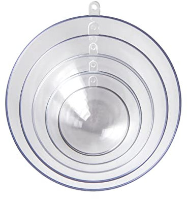 Rayher Gießformen Schalen L, Set 5 Halbkugeln, 6 – 14 cm, Material Acryl, zum Ausgießen mit Kreativ-Beton, Raysin-Gießpulver, Betongießform, 36120000