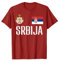 Serbien Flagge Srbija Fußball Fan Herren Damen Kinder T-Shirt