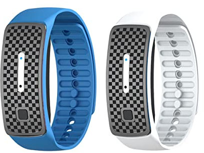 Matteo Ultraschall-Körperform-Armband, Ultraschall-Körperform-Armband, Magnetisches Lymph-Detox-Armband, Lymphdrainage-Magnetarmbänder für Männer und Frauen (Blue+White)