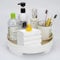 YIPUETERNITY Vanity Tray, Wooden Bathroom Storage Round Cosmetic Organizer Decorative tray with Base For Coffee Perfume Soap Towel Jewelry Makeup Serving Dish Dresser Home Decor