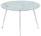 MOG CASA Mesa de Comedor Fija Redonda Corin | 120 x 120 x 75 cm | Ideal para Cocina o Salón | Ideal para 4 a 6 Personas | Tablero con Efecto Mármol Blanco | Patas de Metal en Blanco