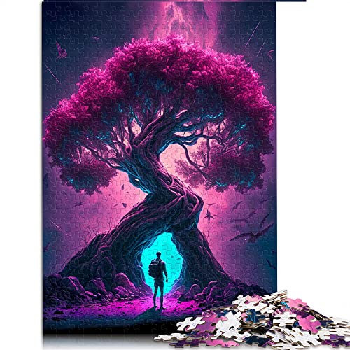 Puzzle 500 pièces pour Adultes l'arbre de la Vie Puzzles Puzzle en Bois Apprentissage Jouet éducatif (Taille 38x52cm)