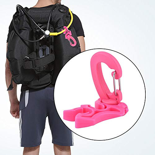 KIMISS Scuba Schlauch Clip Mares Regulator Clip 304 Edelstahl Pp Scuba Tauchen Doppel Bcd Schlauch Halter Clip Regulator Retainer Schnalle Haken für Schnorcheln (Blau) (Rosa)