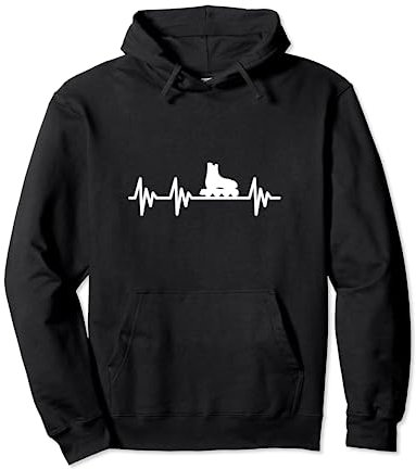 Inline-Skating Herzschlag Inliner Skater Inline Skates Pullover Hoodie