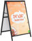 VEVOR Chevalet Stop-Trottoir Affichage Double-Face 91x61 cm Porte-Affiche Stop Trottoir en Acier Panneau Publicitaire Trottoir Pliable et Portable Étanche pour Bars Restaurants Expositions Extérieur
