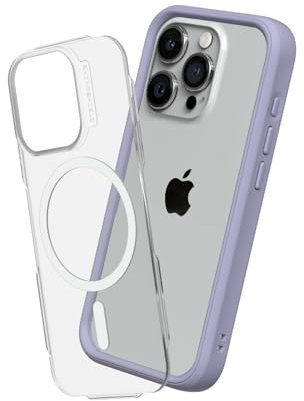 RhinoShield Modulares Case kompatibel mit MagSafe für [iPhone 15 Pro Max] | Mod NX - Überragender Magnet, Individuell anpassbare, strapazierfähige Schutzhülle 3.5M / 11ft Fallschutz - Lavender