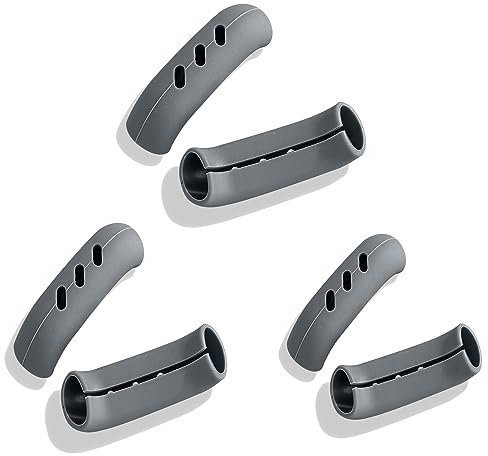 6Pcs Silicone Assist Handle Holder Grip, Cast Iron Skillet Handle Covers Heat Resistant, Non Slip Pot Grip Handle Sleeve, Hot Handle Holder Wok for Frying Pans Griddles (Grey)