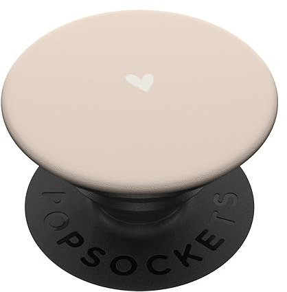 Vanilla / Cream / Beige Chic Heart Minimalist Love PopSockets Adhesive PopGrip