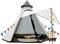 RajoNN Zelt, wasserdicht, doppelschichtig, Tipi-Zelt, Outdoor, Camping, 3,1 m, Familienzelt, Pyramiden-Indianerzelt, mit Fester Bodenplane