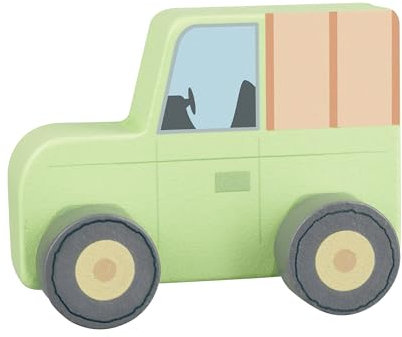 Orange Tree Toys Wooden Car Push Animals - Small World Educational Toys for Baby and Toddler 1 Year Old - Early Development & Activity Set