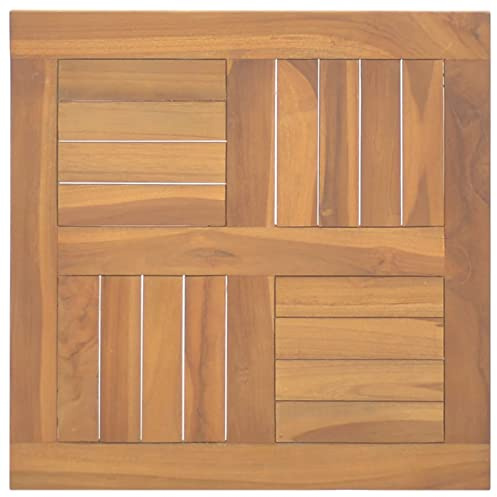 ZEYUAN Tablero de Mesa, Tablones para Mesas, Tableros para Escritorios, Mesa para El Comedor, Tablero De Madera, Cuadrado Madera Maciza de Teca 50x50x2,5 cm