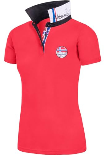Nebulus Damen Poloshirt Rebound, Shirt, Sweatshirt, Polo, rot-schwarz - M/38