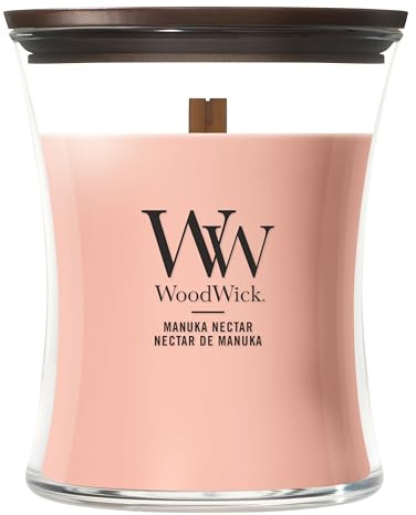 WoodWick Scented Candle| Medium Hourglass Candle | Manuka Nectar | Perfect Gifts for Women