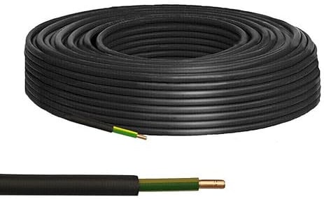 Erdkabel NYY-J 16 mm² schwarz Erdungskabel Blitzschutz grün/gelb PV Anlagen (5 m)