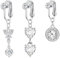 BVLAGIDA Faux Piercing Nombril Acier Chirurgical, Percing au Nombril avec Zircon Papillon Cœur, Piercing Nombril Clip avec Coffret Cadeau