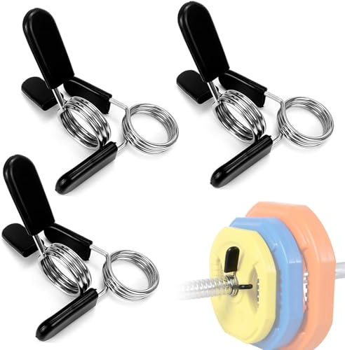 6 Pcs Dumbbell Barbell Clamps, Dumbbell Lock Clips, Spring Collar Clips, Dumbbell Clips, Dumbbell Barbell Clamp Collars For Many Gym Equipments, Weightlifting Bars, Strength Training Etc (25/28/30mm)