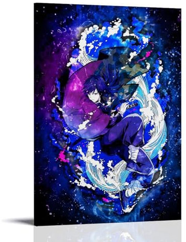Japan Anime Demon Slayer Art Giyu Tomioka Poster Dekorative Malerei Leinwand Wandkunst Wohnzimmer Poster Schlafzimmer Malerei,Wandkunst Bilddruck Moderne Familienzimmer Dekor 08x12inch(20x30cm)