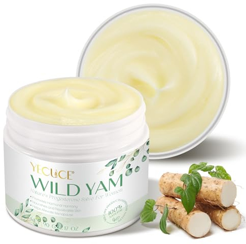 Wild Yam Balancing Cream | 90G Support Natural Relief For Perimenopause And Menopause Symptoms| Support Équilibre Horloger Pour Les Femmes,Topical Cream, Organic Wild Yam Root Cream For All Skin Types