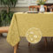 Romanstile Tischdecke Silvester gold abwaschbar 300x150 Damast Jaquard große rechteckige Tischdecken Tischtuch wasserabweisend Weihnachtsdeko für Weihnachten Party,Esszimmer,Neujahr,Familienessen,Xmas