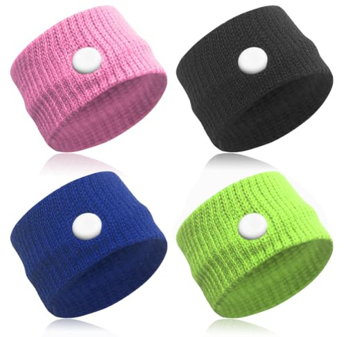 AFCJLTO Akupressur Armband - Set aus 4 Anti-Übelkeit Wristbands für Erwachsene und Kinder, ideal für Schwangerschaftsübelkeit, Seekrankheit und Reiseübelkeit