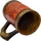 NAVIROCK Chope en bois rustique faite à la main avec revêtement en cuir sculpté à la main pour bar, boisson, ancre roue, tasse en bois