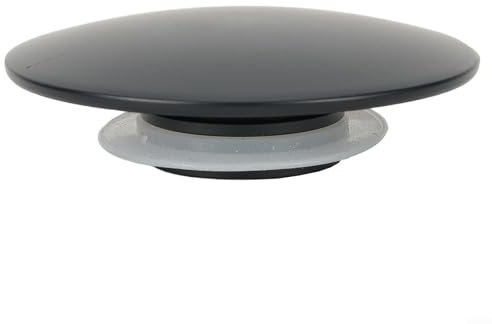 Tappo di scarico in ottone per lavabo da bagno, pulsante di scarico nero opaco per lavabo da bagno e cucina