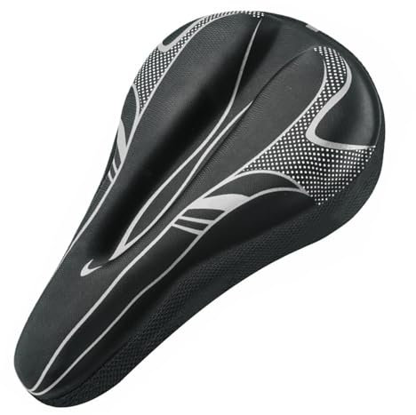 Fahrradsattel Überzug, Gel Sattelbezug Fahrrad mit mehrschichtigem Polster, Universal Gepolsterte Fahrrad Sattelbezüge, Bequem Stossfest Sattelschutz Fahrradsitz für Rennradsättel Mountainbike