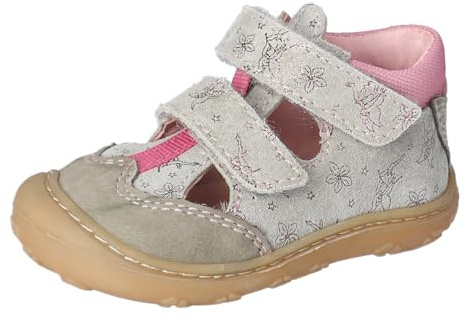 RICOSTA Mädchen Low-Top Sneaker EBI, Kinder Lauflernschuhe, Weite: MITTEL, lose Einlage, Laufschuhe, Klettschuhe, eukalyptus/pink (531), 26 EU
