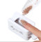 RUICHING 2-in-1 Nail Dip Powder Tray, White Plastic, Kit, Nail Powder Storage Box with Double Spoons