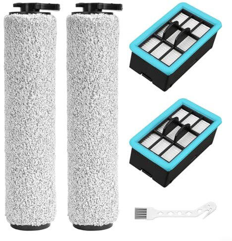 FACAIIO Ersatz-Hauptbürstenfilter, Zubehör für Bissell für CrossWave 3831 HF2 3845 3847 3848 Staubsauger-Ersatzteil mit 2 Rollenbürsten, 2 waschbaren Filtern und 1 Reinigungsbürste, 5 Stück