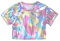 Kinder Pailletten Oberteil Jungen Mädchen Glänzend Glitter T-Shirt Kurzarm Crop Top Unterhemd Rundhals Party Show Tanzkleidung Karneval Kostüme